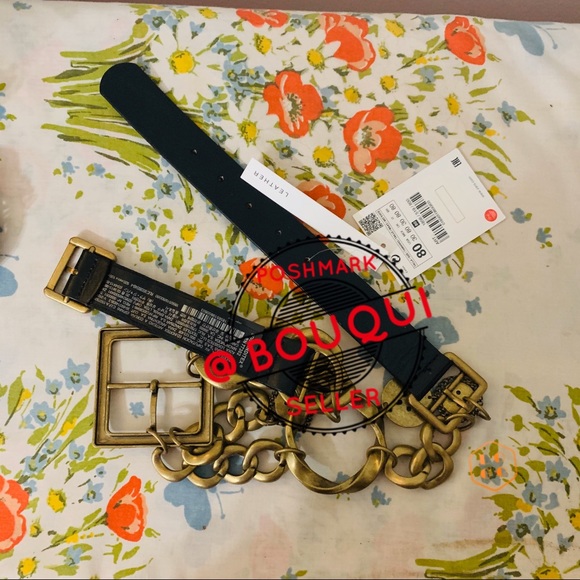 ZARA LIMITED EDITION LEATHER LARGE BUCKLE BELT - Picture 2 of 7